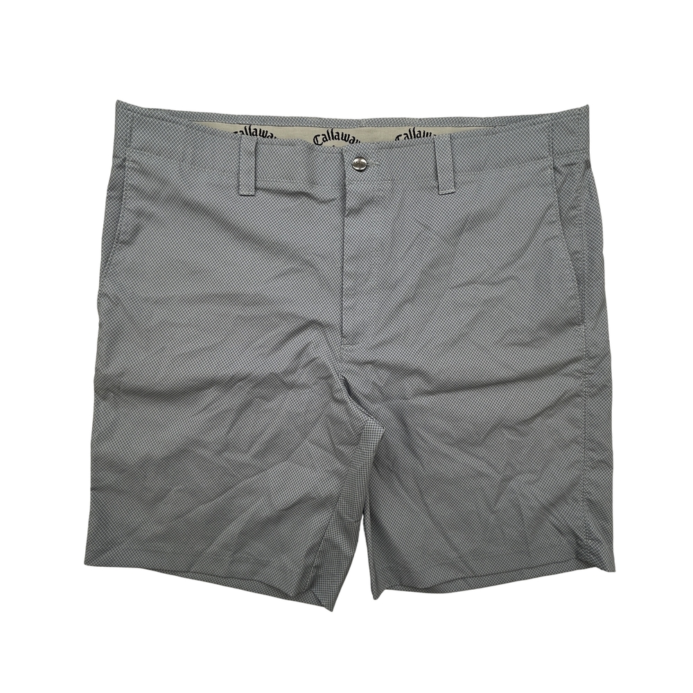 Callaway Shorts Mens 38 Golf Stretch Performance Gray Diamond Print Lightweight